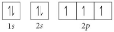 <strong>Choose the orbital diagram that represents the ground state of N.</strong> A) B) C) D) E)