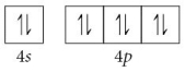<strong>Choose the valence orbital diagram that represents the ground state of Sr<sup>2</sup><sup>⁺</sup>.</strong> A) B) C) D) E)
