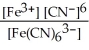 <strong>Give the expression for K<sub>f</sub> for Fe(CN)<sub>6</sub><sup>3-</sup>.</strong> A)   B)   C)   D) [Fe<sup>3+</sup>] [CN<sup>-</sup>]<sup>6</sup> E)   <div style=padding-top: 35px> 