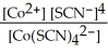 <strong>Give the expression for K<sub>f</sub> for Co(SCN)<sub>4</sub><sup>2-</sup>.</strong> A)   B)   C)   D) [Co<sup>4+</sup>] [SCN<sup>-</sup>]<sup>4</sup> E)   <div style=padding-top: 35px> 