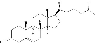 <strong>What type of lipid is the following compound? </strong> A) steroid B) phospholipid C) glycolipid D) fatty acid E) triglyceride