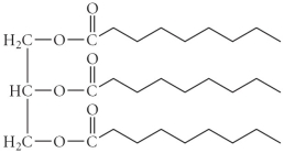 <strong>Choose the polyunsaturated triglyceride from the compounds below.</strong> A) B) C) D) E)