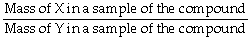 The correct formula for calculating mass percent of X in compound XY is: = Mass % X