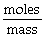 Molar Mass can be calculated using the formula: Molar mass = .