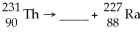 <strong>What is the missing particle? </strong> A)positron B)beta particle C)alpha particle D)gamma particle E)none of the above