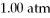 <strong>What is the final volume of a 500.0 mL gas container that increased in temperature from To While the pressure increased from To ?</strong> A)0.691 L B)2.77 L C)0.362 L D)1.45 L E)none of the above