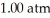 <strong>What is the final volume of a 500.0 mL gas container that increased in temperature from to while the pressure increased from to ?</strong> A)0.691 L B)2.77 L C)0.362 L D)1.45 L E)none of the above