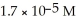 What is the pH of a solution that has a H⁺ concentration equal to ?