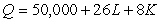 <strong>The given production function exhibits which of the following? </strong> A) constant returns to scale - for every 100% increase in input, there is a 100% increase in output. B) decreasing returns to scale - for every 100% increase in input, there is a less than 100% increase in output. C) decreasing returns to scale - for every 100% increase in input, there is a .425% increase in output D) increasing returns to scale - for every 100% increase in input, there is a 675% increase in output E) increasing returns to scale - for every 100% increase in input, there is a 425% increase in output.