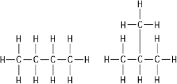 <strong> Figure 3.1 The two molecules shown in Figure 3.1 are best described as</strong> A) optical isomers. B) enantiomers. C) structural isomers. D) cis-trans isomers. E) chain length isomers.