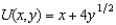 Ambrose's utility function is . The price of x is $1 and the price of y is $2. If his income rises from $100 to $150, his consumption of y increases by more than 10% but less than 50%.