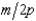 A consumer has the utility function U(x, y) = min{x, 2y}. If the price of good x is zero and the price of good y is p, then the consumer's demand function for good y is   .<div style=padding-top: 35px> 
