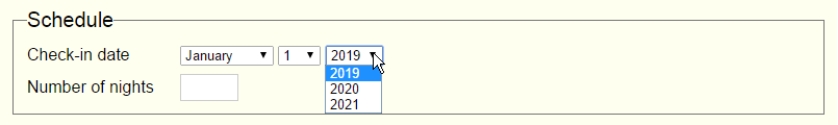 <strong> Referring to the figure above, the box containing the text 2019, 2020, and 2021 was created with a single __________ element.</strong> A) select B) option C) input D) textarea