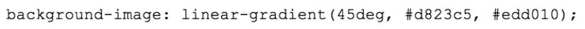 <strong> Referring to the figure above, what does the code #edd010 specify?</strong> A) the starting point and direction B) the starting color C) an intermediate color D) the ending color