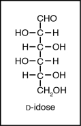 <strong>The structure below shows a Fischer projection of D-idose. Which of the structures below represents \beta -D-idopyranose </strong> A) B) C) D) E)