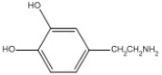 Dopamine is shown below. What functional group, or structural element is not present in this compound?  