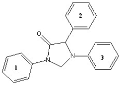 <strong>Derivatives of the compound shown below are currently being examined for their effectiveness in treating drug addiction and metabolic syndrome (J. Med. Chem. 2006, 872). Which sequence ranks the following aromatic rings of this compound in order of increasing reactivity in an electrophilic aromatic substitution reaction (slowest to fastest reacting)? </strong> A) 1 < 2 < 3 B) 2 < 3 < 1 C) 3 < 2 < 1 D) 3 < 1 < 2 E) 2 < 1 < 3