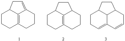 Which sequence correctly ranks the following conjugated systems in order of increasing UV 8<sub>max</sub> absorption values?