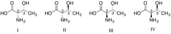 The stereochemical configuration of D-Threonine is (2R, 3S). Which of the following structures corresponds to the correct configuration?