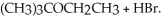 Consider the reaction (CH<sub>3</sub>)<sub>3</sub>CBr + CH<sub>3</sub>CH<sub>2</sub>OH →   Experimentally one finds that if the concentration of (CH<sub>3</sub>)<sub>3</sub>CBr is tripled, the rate of the reaction triples. One also finds that if the concentration of CH<sub>3</sub>CH<sub>2</sub>OH is doubled, the rate of the reaction is unchanged. Which of the following correctly describes the kinetics of this reaction?