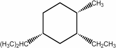 In the lowest energy conformation of the compound below, how many alkyl substituents are equatorial?