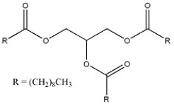<strong>Which best describes the lipid shown below? </strong> A) wax B) triglyceride C) saturated fatty acid D) unsaturated fatty acid E) lecithin