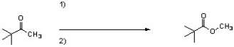 Complete the following short synthesis by providing the necessary sequence of reagents.