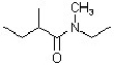 <strong>What is the correct IUPAC name for the following compound?  </strong> A) N-ethyl-2,N-dimethylbutanamide B) N-ethyl-N-methylisobutyramide C) 2,N-dimethyl-N-ethylbutanamide D) 1-(ethylmethylamino)-2-methylbutanamide <div style=padding-top: 35px> 