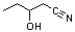 <strong>What is the common name for the following carboxylic acid derivative?  </strong> A) β-hydroxybutyronitrile B) 1-cyano-2-butanol C) β-hydroxyvaleronitrile D) γ-hydroxyvaleronitrile E) 2-hydroxypentane nitrile <div style=padding-top: 35px> 