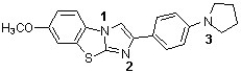 The following structure has been used in monitoring the development of amyloid plaques in Alzheimer's patients (J. Med. Chem. 2011, 949). Which sequence correctly ranks the following nitrogens in order of increasing pK<sub>b</sub> value?