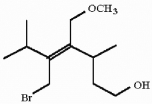 <strong>Which of the following best describes the geometry about the carbon-carbon double bond in the alkene below? </strong> A) E B) Z C) neither E nor Z