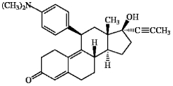 The synthetic steroid RU-486 is shown below. How many pi bonds does RU-486 contain?