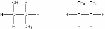 <strong>Which of the following best describes the relationship between the two structures shown? </strong> A) They represent the same compound. B) They represent different compounds that are constitutional isomers. C) They represent different compounds that are geometric isomers. D) They represent different compounds that are alkenes. E) They represent different compounds that are alkanes.
