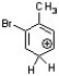 <strong>Which of the following is an intermediate in the bromination of toluene?</strong> A) B) C) D)