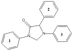 <strong>Derivatives of the compound shown below are currently being examined for their effectiveness in treating drug addiction and metabolic syndrome (J. Med. Chem. 2006, 872). Which sequence ranks the following aromatic rings of this compound in order of increasing reactivity in an electrophilic aromatic substitution reaction (slowest to fastest reacting)? </strong> A) 1 < 2 < 3 B) 2 < 3 < 1 C) 3 < 2 < 1 D) 3 < 1 < 2 E) 2 < 1 < 3