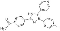 Circle and name the aromatic heterocycles in the following structure, which has been found to be effective against inflammatory diseases including Alzheimer's disease and rheumatoid arthritis (J. Med. Chem. 2007, 4728).