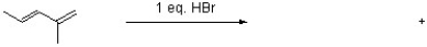 Draw structures for the two major products of the following reaction.