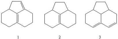 Which sequence correctly ranks the following conjugated systems in order of increasing UV λ<sub>max</sub> absorption values?