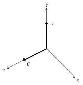 <strong>FIGURE 25-1 An electromagnetic wave propagates along the +y direction as shown in Figure 25-1. If the E-field at the origin is along the +z direction, what is the direction of the B-field?</strong> A) +z B) -z C) +y D) +x E) -x