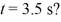 <strong>An object undergoing simple harmonic motion has a maximum displacement of At If the angular frequency of oscillation is What is the object's displacement when </strong> A)4.8 m B)5.6 m C)3.7 m D)3.1 m