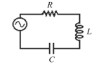 <strong>The figure shows a series ac circuit.The inductor has a reactance of 60 Ω and an inductance of 150 mH.A 50-Ω R and a capacitor C whose reactance is 90 Ω are also in the circuit,and the rms current in the circuit is 1.5 A.What is the rms voltage of the source? </strong> A)87 V B)84 V C)81 V D)78 V E)75 V