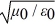 <strong>Which one of the following expressions is the correct representation for the speed of light in vacuum?</strong> A)   B)   C)   D)1 /   E)1 / ε<sub>0</sub>μ<sub>0</sub> <div style=padding-top: 35px> 