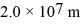A radio station broadcasts at 80 MHz.How long does it take for this radio signal to travel a distance of Through space? (c = 3.0 × 10<sup>8</sup> m/s)