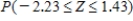 Z is the standard normal distribution. Find the probability . Please, round your answer to three decimal places. __________