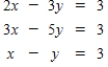 Use Gauss-Jordan reduction to solve the system of equations. ​  <div style=padding-top: 35px> 