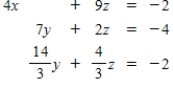 Use Gauss-Jordan reduction to solve the system of equations. ​   ​ If the system is dependent or inconsistent, indicate this.<div style=padding-top: 35px> 