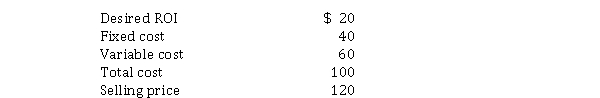 <strong>The following per unit information is available for a new product of Red Ribbon Company:   Red Ribbon Company's markup percentage would be</strong> A) 17%. B) 20%. C) 33%. D) 50%. <div style=padding-top: 35px> 