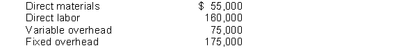 Use the following information for questions . Ortiz Co. produces 5,000 units of part A12E. The following costs were incurred for that level of production: If Ortiz buys the part from an outside supplier, $40,000 of the fixed overhead is avoidable. -If the outside supplier offers a unit price of $68, net income will increase (decrease) by