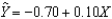 In reference to the equation   ,the value 0.10 is the expected change in Y per unit change in X.<div style=padding-top: 35px> 