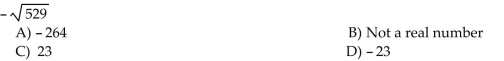 Simplify the radical expression. Indicate if the expression is not a real number.